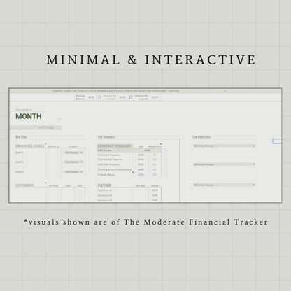 The Moderate | Financial Tracker